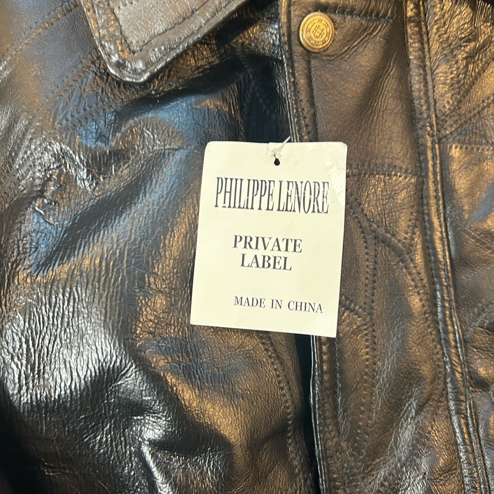 Vintage Harrah’s Philippe Lenore / Las Vegas Leather Jacket (BRAND NEW W TAGS) - Picture 6 of 10